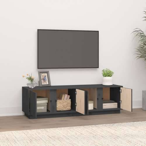 TV ormarić sivi 140 x 40 x 40 cm od masivne borovine - Siva 1 Cijena