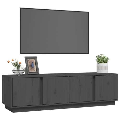 TV ormarić sivi 140 x 40 x 40 cm od masivne borovine - Siva 1 Cijena