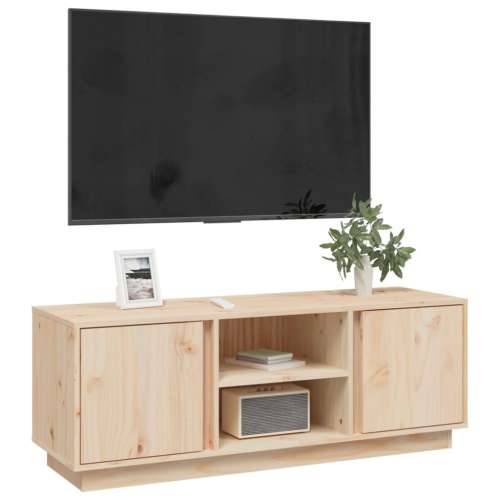 TV ormarić 110 x 35 x 40,5 cm od masivne borovine - Prirodna 1 Cijena