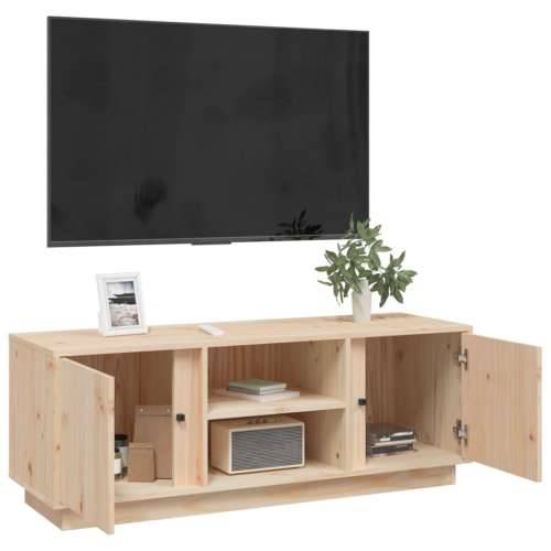 TV ormarić 110 x 35 x 40,5 cm od masivne borovine - Prirodna 1 Cijena