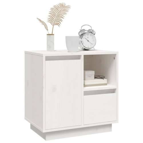 Noćni ormarići 2 kom bijeli 50 x 34 x 50 cm od masivne borovine - Bijela 2 Cijena