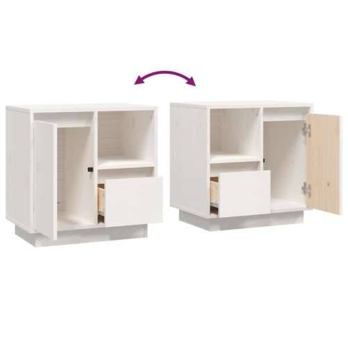Noćni ormarići 2 kom bijeli 50 x 34 x 50 cm od masivne borovine - Bijela 2 Cijena