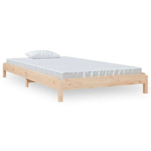Složivi krevet 100 x 200 cm od masivne borovine - Prirodna 100 x 200 cm Cijena