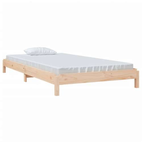 Složivi krevet 100 x 200 cm od masivne borovine - Prirodna 100 x 200 cm Cijena