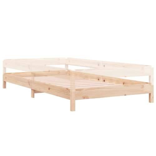 Složivi krevet 100 x 200 cm od masivne borovine - Prirodna 100 x 200 cm Cijena