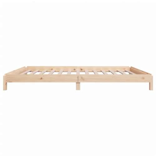 Složivi krevet 100 x 200 cm od masivne borovine - Prirodna 100 x 200 cm Cijena