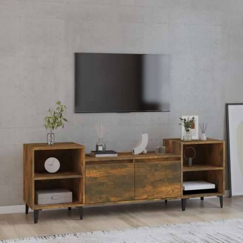 TV ormarić boja dimljenog hrasta 160x35x55 cm konstruirano drvo - Dimljeni hrast 1 Cijena