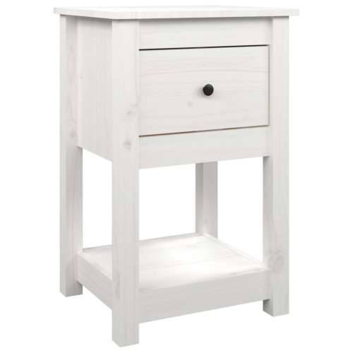 Noćni ormarići 2 kom bijeli 40x35x61,5 cm od masivne borovine - Bijela 2 1 Cijena