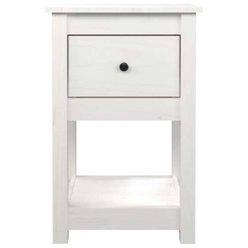 Noćni ormarići 2 kom bijeli 40x35x61,5 cm od masivne borovine - Bijela 2 1 Cijena