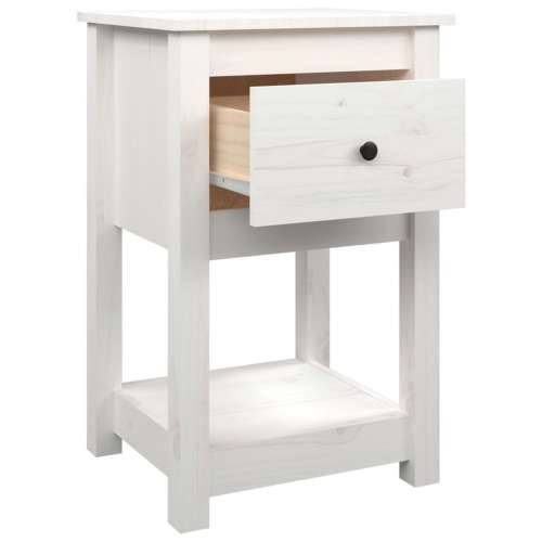 Noćni ormarići 2 kom bijeli 40x35x61,5 cm od masivne borovine - Bijela 2 1 Cijena