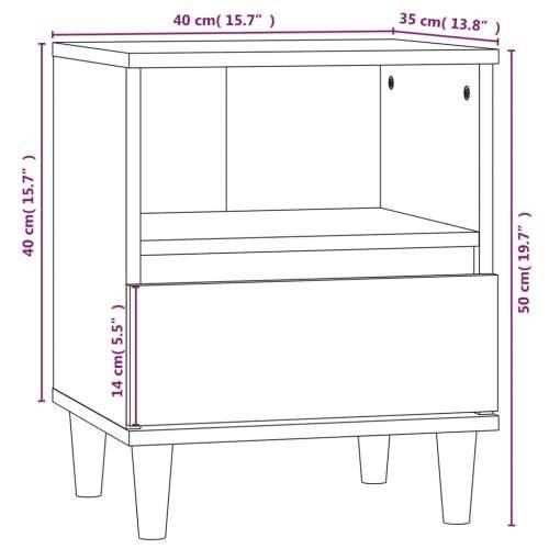 Noćni ormarići 2 kom crni 40x35x50 cm - Crna 2 Cijena