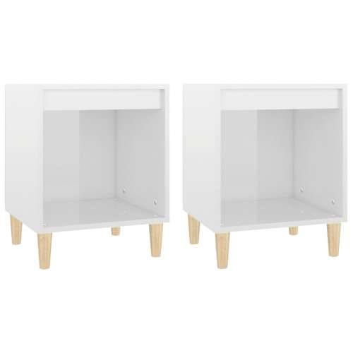 Noćni ormarići 2 kom visoki sjaj bijeli 40x35x50 cm - Visoko sjajno bijela 2 Cijena