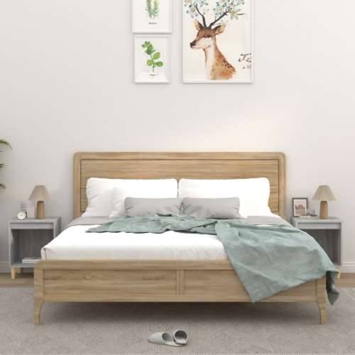 Noćni ormarići 2 kom boja dimljenog smeđi 40x35x50 cm - Sivi hrast sonoma 2 Cijena