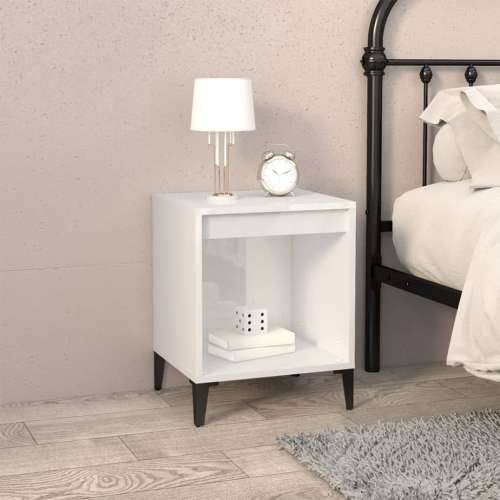 Noćni ormarići 2 kom visoki sjaj bijeli 40x35x50 cm - Visoko sjajno bijela 2 Cijena