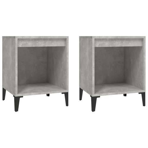Noćni ormarići 2 kom siva boja betona 40x35x50 cm - Beton siva 2 Cijena