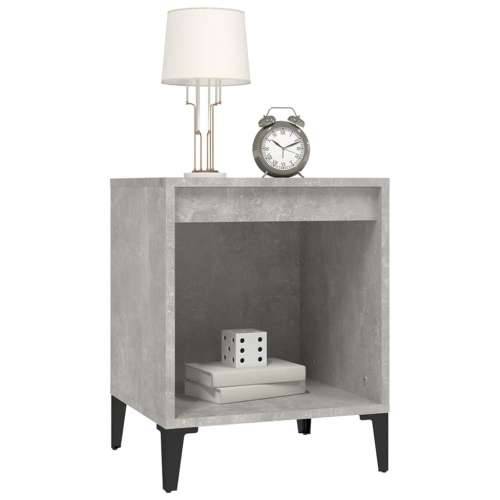 Noćni ormarići 2 kom siva boja betona 40x35x50 cm - Beton siva 2 Cijena