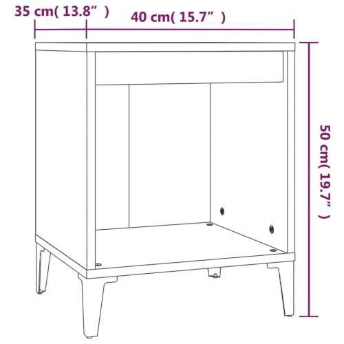 Noćni ormarići 2 kom siva boja betona 40x35x50 cm - Beton siva 2 Cijena