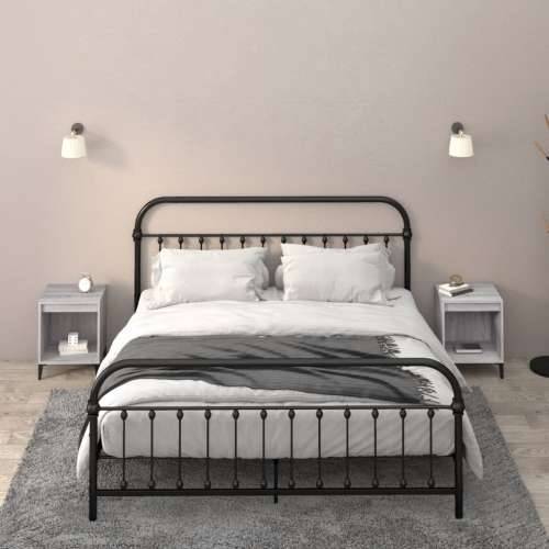 Noćni ormarići 2 kom boja dimljenog smeđi 40x35x50 cm - Sivi hrast sonoma 2 Cijena