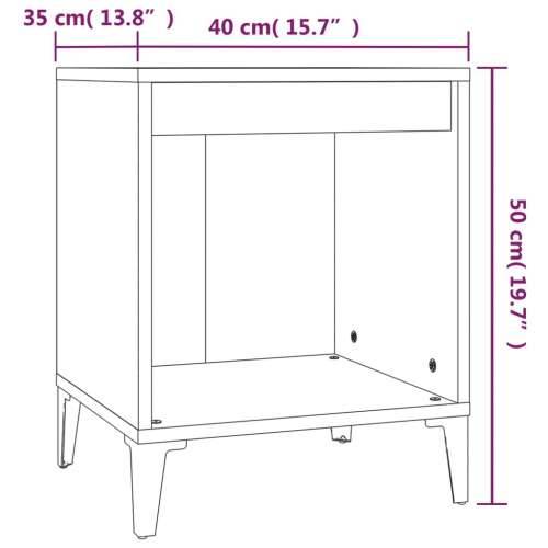 Noćni ormarići 2 kom boja dimljenog smeđi 40x35x50 cm - Smeđi hrast 2 Cijena
