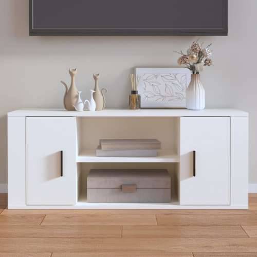 TV ormarić bijeli 100 x 35 x 40 cm od konstruiranog drva - Bijela 1 Cijena