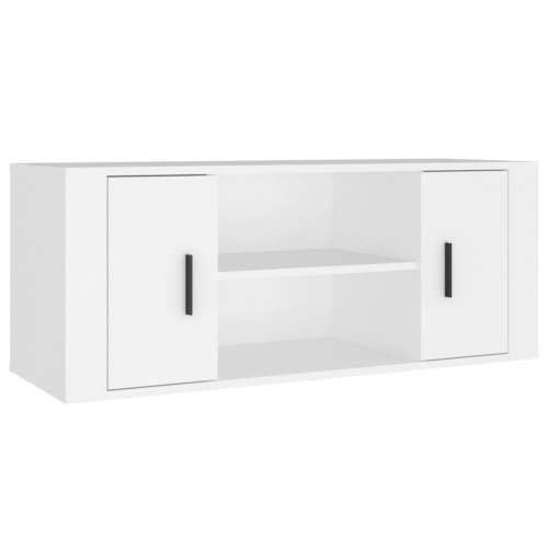 TV ormarić bijeli 100 x 35 x 40 cm od konstruiranog drva - Bijela 1 Cijena