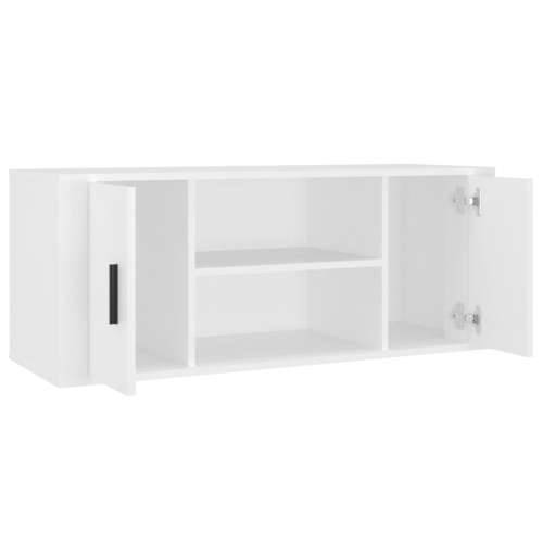TV ormarić bijeli 100 x 35 x 40 cm od konstruiranog drva - Bijela 1 Cijena