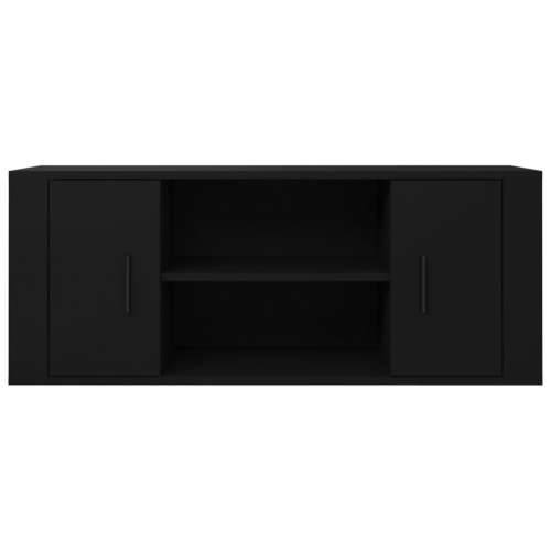 TV ormarić crni 100 x 35 x 40 cm od konstruiranog drva - Crna 1 Cijena