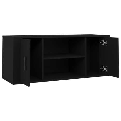 TV ormarić crni 100 x 35 x 40 cm od konstruiranog drva - Crna 1 Cijena