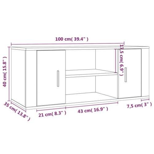 TV ormarić boja hrasta sonome 100x35x40 cm konstruirano drvo - sonoma hrast 1 Cijena
