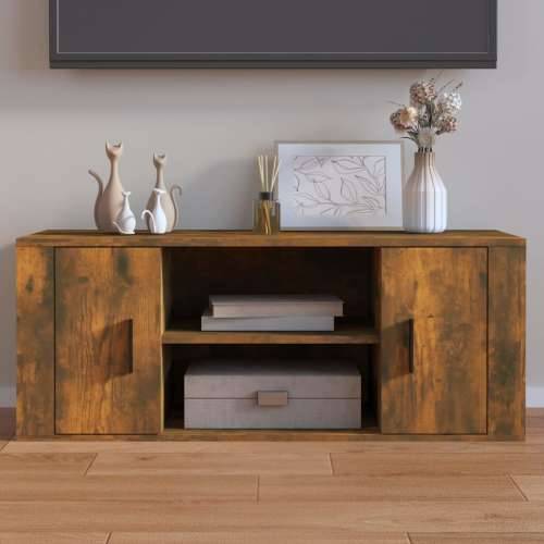 TV ormarić boja dimljenog hrasta 100x35x40 cm konstruirano drvo - Dimljeni hrast 1 Cijena