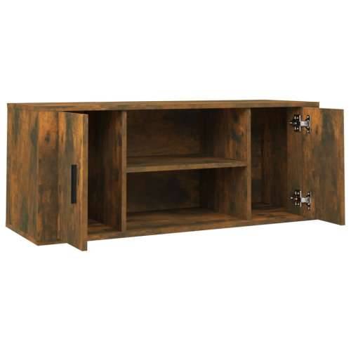 TV ormarić boja dimljenog hrasta 100x35x40 cm konstruirano drvo - Dimljeni hrast 1 Cijena
