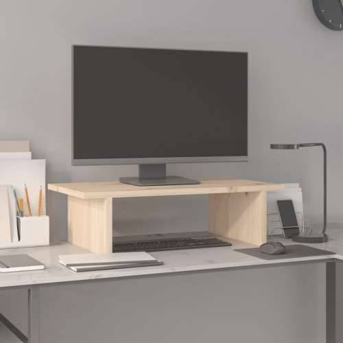 Stalak za monitor 50 x 27 x 15 cm od masivne borovine - Prirodna 50 x 27 x 15 cm Cijena