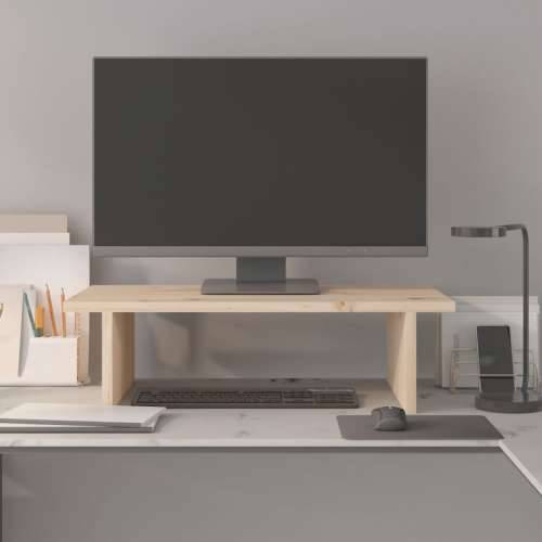 Stalak za monitor 50 x 27 x 15 cm od masivne borovine - Prirodna 50 x 27 x 15 cm Cijena