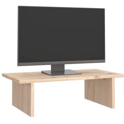 Stalak za monitor 50 x 27 x 15 cm od masivne borovine - Prirodna 50 x 27 x 15 cm Cijena