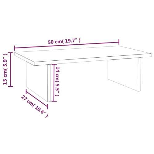 Stalak za monitor 50 x 27 x 15 cm od masivne borovine - Prirodna 50 x 27 x 15 cm Cijena