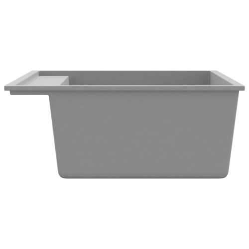Kuhinjski sudoper s otvorom protiv prelijevanja sivi granitni - Siva 530 x 500 x 203 mm Cijena