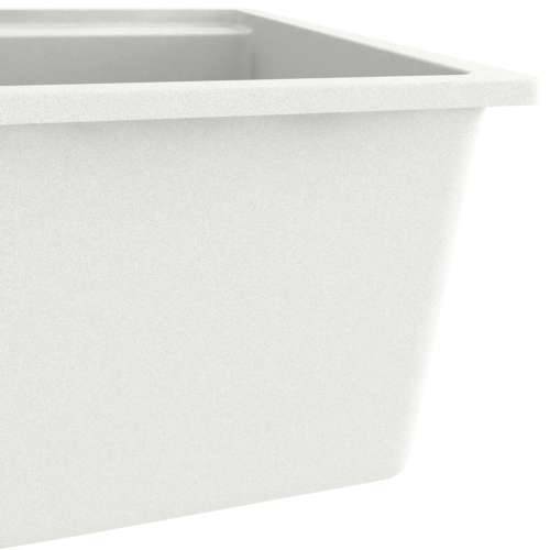 Kuhinjski sudoper s otvorom protiv prelijevanja bijeli granitni - Bijela 530 x 500 x 203 mm Cijena