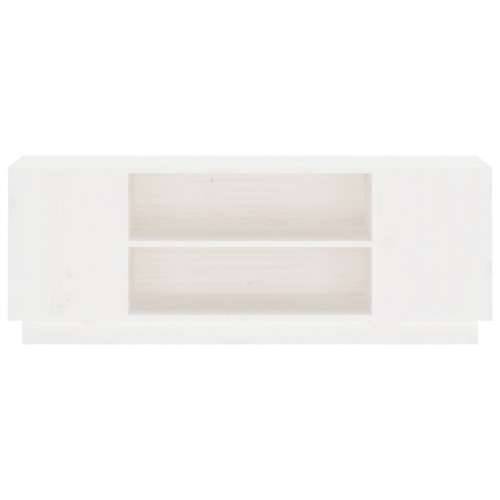 TV ormarić bijeli 110 x 35 x 40,5 cm od masivne borovine - Bijela 1 Cijena