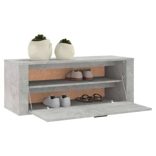 Zidni ormarić za cipele boja betona 100 x 35 x 38 cm drveni - Beton siva 1 Cijena