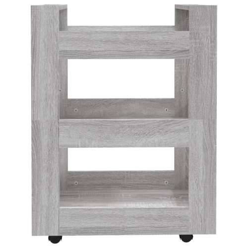 Kuhinjska kolica siva boja hrasta 60x45x80 cm konstruirano drvo Cijena