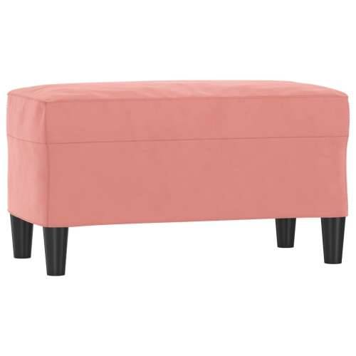 Klupa ružičasta 70 x 35 x 41 cm baršunasta - Ružičasta 70 x 35 x 41 cm Cijena