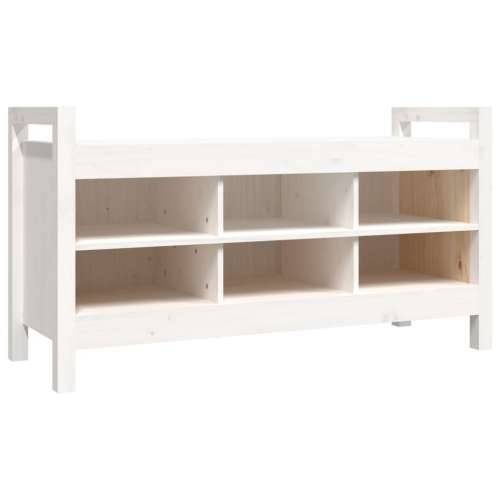 Klupa za hodnik bijela 110x40x60 cm od masivne borovine - Bijela 110 x 40 x 60 cm Cijena