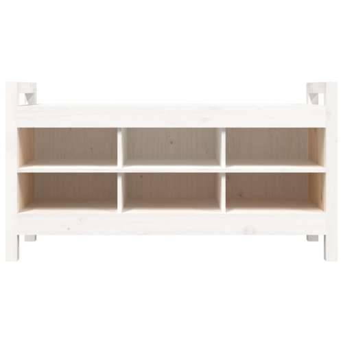 Klupa za hodnik bijela 110x40x60 cm od masivne borovine - Bijela 110 x 40 x 60 cm Cijena