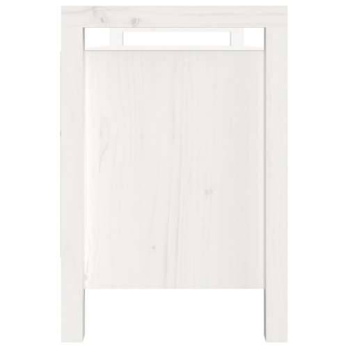 Klupa za hodnik bijela 110x40x60 cm od masivne borovine - Bijela 110 x 40 x 60 cm Cijena