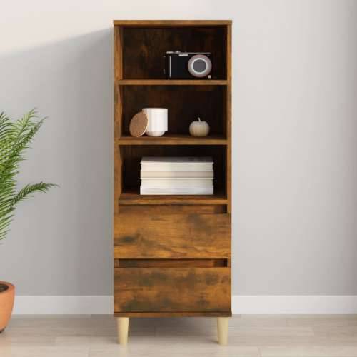 Visoka komoda boja hrasta 40x36x110 cm od konstruiranog drva - Dimljeni hrast 1 Cijena