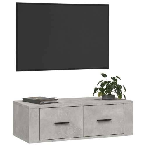 Viseći TV ormarić siva boja betona 80x36x25cm konstruirano drvo - Beton siva 1 Cijena