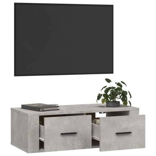 Viseći TV ormarić siva boja betona 80x36x25cm konstruirano drvo - Beton siva 1 Cijena