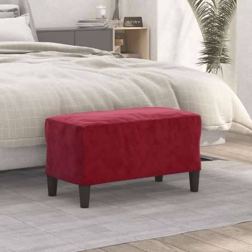 Klupa crvena boja vina 70 x 35 x 41 cm baršunasta - boja crnog vina 70 x 35 x 41 cm Cijena