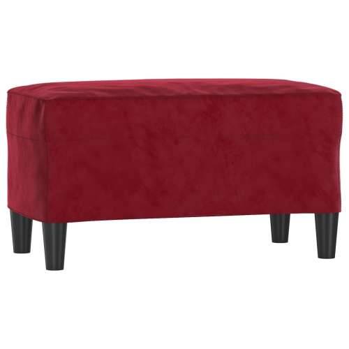 Klupa crvena boja vina 70 x 35 x 41 cm baršunasta - boja crnog vina 70 x 35 x 41 cm Cijena