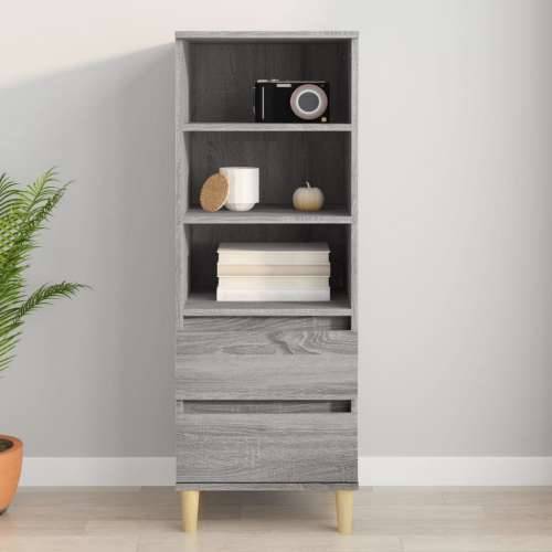 Visoka komoda boja hrasta 40x36x110 cm od konstruiranog drva - Sivi hrast sonoma 1 Cijena